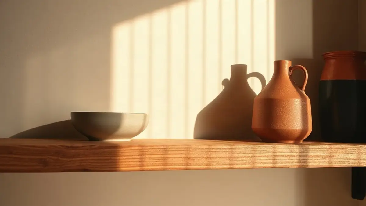 empty ceramic bowl and a jug on a rough wooden shelf — illustration for Why Do I Feel Like a Burden